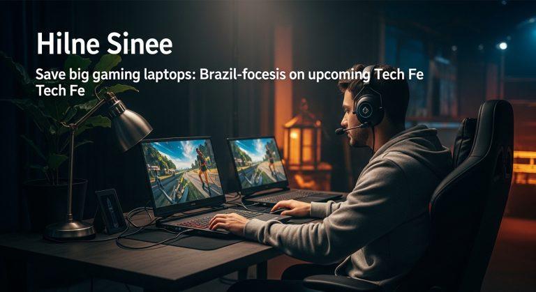 Brazil-focused promotion on gaming laptops during a sale event